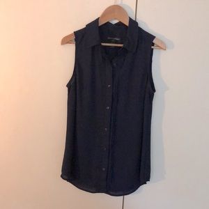 Banana Republic navy blue sleeveless blouse XS